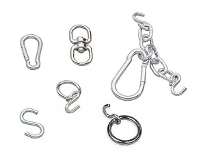 C-2 PDR Chain, Hook, and Spring Link Leverage 6 Piece Paintless Dent Repair Set - Foto 1 di 1
