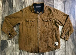 REI 100% Cotton Button Up Thick Tan Shirt - Picture 1 of 4
