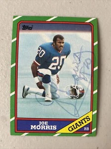 Joe Morris signed handsigniert Auto 1986 Topps Karte New York Giants - Bild 1 von 1