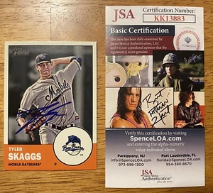 Carta Tyler Skaggs firmata autografata 2012 Topps Heritage Minors #8 JSA Cert - Foto 1 di 1