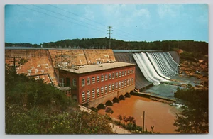 Jackson GA, Georgia Power Company Hydro Electric Plant Lloyd Shoals Dam Postcard - Picture 1 of 4