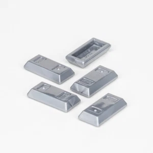 5x LEGO® Barren Goldbarren Ingot Bar 1x2 Silber (99563) (Flat Silver) NEU - Bild 1 von 1