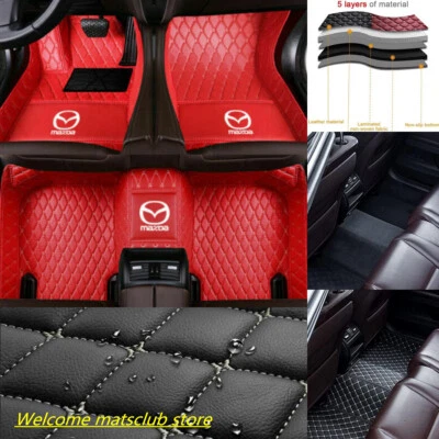 For Mazda All Models Custom Car Floor Mats Waterproof Auto Carpets Foot Pads - Imagem 1 de 4