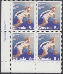 Canada - #B10 Semi Postal Olympic Team Sports Plate Block - MNH - Picture 1 of 1