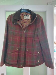 Ladies Joules Tweed Field Coat Jacket Size 14