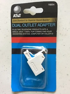 Adaptador de doble salida AT&T 16654 - Dorado estándar superior calidad de sonido color blanco - Imagen 1 de 2