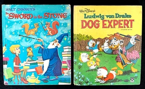 Disney's SWORD IN THE STONE & DOG EXPERT ~ 2 vintage Whitman Top Top Tales Books - Bild 1 von 9