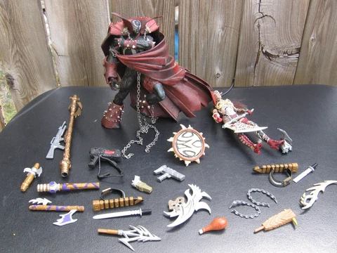 Spawn V (Classic Series 17) Skull Queen Angela weapons parts lot McFarlane Toys Cover