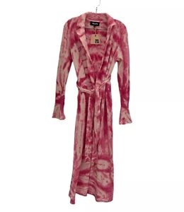Seroya Gloria Cardigan Dress White Pink Swirl Tie Dye Revolve $375 Size M (A3) - Picture 1 of 10