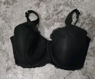 Lilyette Black Floral Lace Underwired Size 40DD - Image 1 of 4