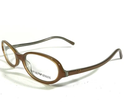 Monturas de gafas Emporio Armani 654 420 marrón redondo ovalado borde completo 49-16-135 Foto 1 de 4