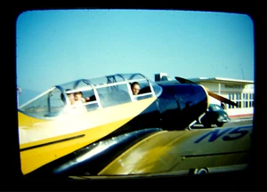 1951 Photo Slide Fairchild PT-19 Trainer Airplane Kern County CA (13) - Picture 1 of 3