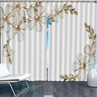 Brown Rounded Center 3D Curtain Blockout Photo Printing Curtains Drape Fabric