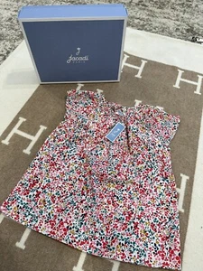 BNWT Jacadi Paris Kids Girls Blouse Floral Pink Multi Coloured Top 8Y RRP $180 - Picture 1 of 5