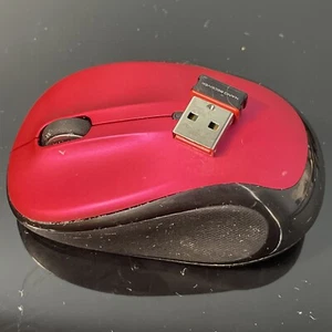 Red Logitech M325 Wireless Mouse Battery Powered! Pre-owned! Free Shipping! - Picture 1 of 2