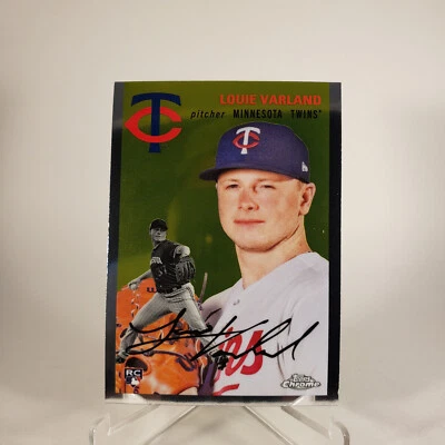 2023 Topps Chrome Platinum Anniversary Base #115 Louie Varland RC Minnesota - Image 1 of 2