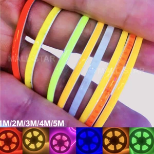 Ultra Thin COB LED Strip DC12V 3mm Width Flexible 384LED/m 1/5M Tape Light Strip - Picture 1 of 32