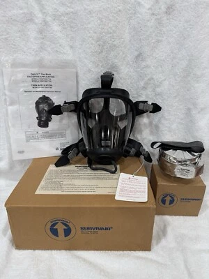 Survivair Opti-Fit 40mm NATO CBRN 7690 Adjustable Gas Mask with Canister - Image 1 of 4