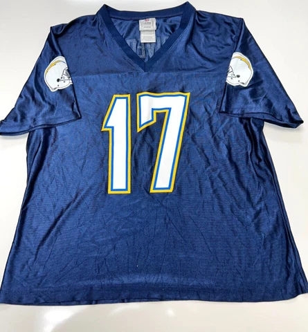NFL Apparel San Diego Chargers #17 Philip Rivers Jersey Blue Women's XL Cover