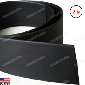 Black Heat Shrink Tubing 2 inch (50 mm) 2:1 Ratio Sleeve Wire Wrap 4 Feet  - Picture 1 of 5