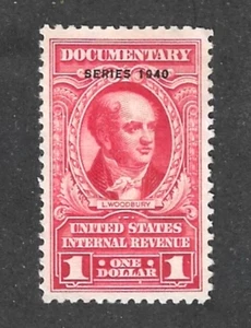 U. S. Revenue ~ Scott R300 ~ Series of 1940 ~ $1 Red ~ DOCUMENTARY ~ MINT NG. - Picture 1 of 1