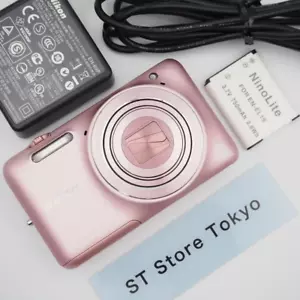 [Casi Como Nueva] Cámara Digital Nikon COOLPIX S6600 Rosa 16.0MP con Cargador, Batería - Imagen 1 de 22
