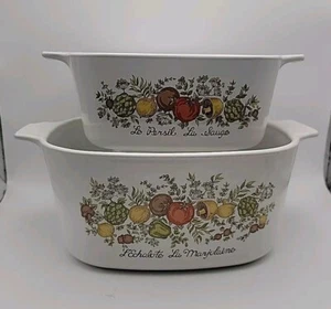 Vtg Lot Of 2 Corningware L'Echalote La Marjolaine ~ 1½ Qt and 3 Qt *Read* - Picture 1 of 10