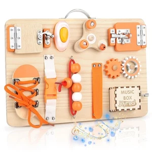 Pannello Sensoriale Bambini Montessori Busy Board Giochi Legno Montessori 1 2 3 - Foto 1 di 1