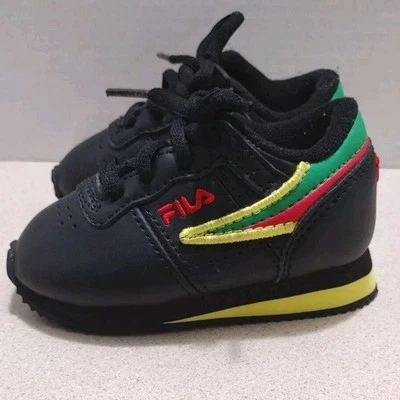 FILA Machu Outline Unisex Infant Sneakers Shoes Size 5 Black green red EUR 20 - Image 1 of 4