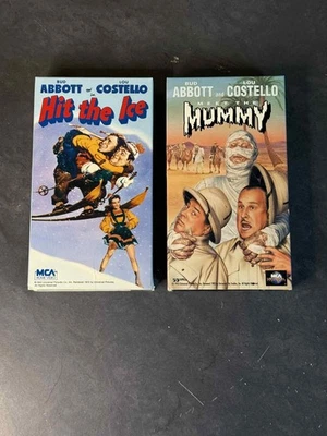  Vintage Abbott & Costello Hit the Ice & Meet the Mummy VHS - Image 1 of 2