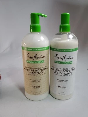 ⭐️ 2 PACK SHEA MOISTURE SHAMPOO & CONDITIONER 34 Fl.oz EA - Image 1 of 3