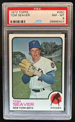 Tom Seaver 1973 Topps #350 Mets PSA 8 Foto 1 de 2