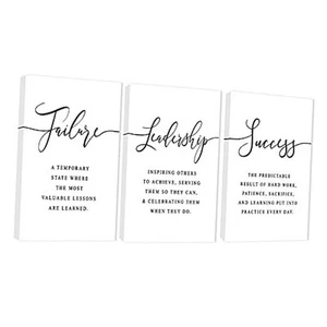 3 Piece Inspirational Canvas Wall Art, Quotes 72"Wx36"H Inspiration Artwork-07 - Picture 1 of 7