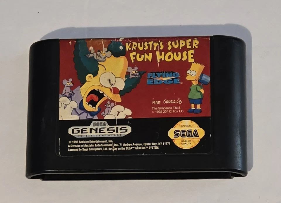 Krusty's Super Fun House Sega Genesis, 1994 Cartridge Only Tested - Image 1 of 4