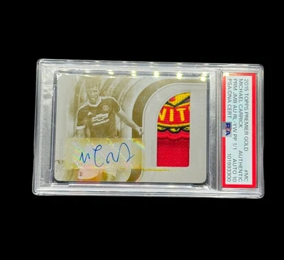 2015 TOPPS 高级金色迈克尔·卡里克 PRM JMB AU RL-YW PP 1/1 — 第 1/2 张图片