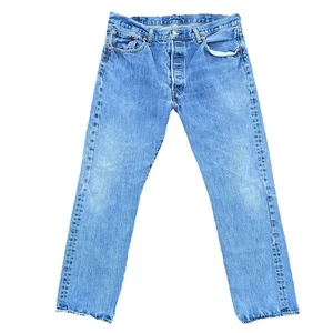 Pantalones de mezclilla Levis 501 XX botón mosca para hombre talla 38x32 pierna recta lavado medio - Imagen 1 de 10