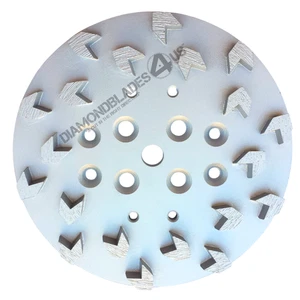 "Placa de disco de cabezal de molienda de concreto profesional de 10"" para amoladora de piso Edco Pro Plus Arrow" - Imagen 1 de 1
