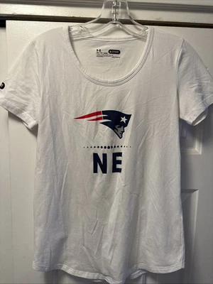 Under Armour New England Patriots Combine WOMEN’s White Team T Shirt Size XS  - Image 1 of 4