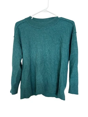 Suéter Pullover Anthropologie Pilcro 100% Cachemira Verde Azulado Talla M Mediano Foto 1 de 4