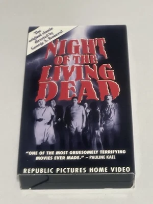 Night Of The Living Dead (VHS, 1992) George A. Romero (96 Minute) B&W - Tested - Image 1 of 2