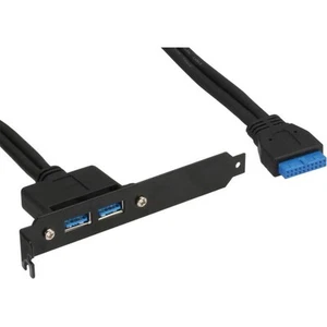 5x Inline Slotblech mit zwei USB 3.0 Anschlüssen auf intern USB 3.0 - Bild 1 von 2