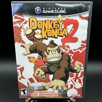 Donkey Konga 2 (Nintendo GameCube, 2005) Completo con Manual e Insertos Probados Foto 1 de 4