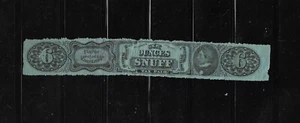Ingresos de Estados Unidos: sello de tabaco pagado con impuestos Springer #TE164A; 6 oz emisión 1883 (verde); usado - Imagen 1 de 2