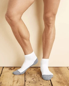Mens Unisex Premium Ankle Socks cushion sole moisture-wicking One Size 6 Pack. - Picture 1 of 4