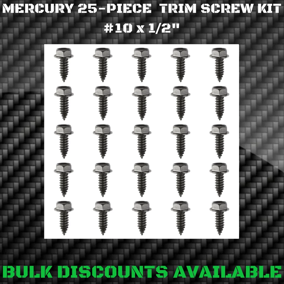 1967 + Mercury Marquis внутренней приборной панели внешний молдинг отделки винты OEM #10 X 1/2"  - Изображение 1 из 1