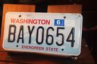 2010 Washington License Plate Evergreen State BAY0654