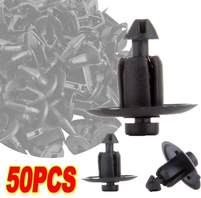 50 piezas clips de moldura de puerta tipo empuje negro para Dodge Chrysler Ref#WX68DX9-AA Foto 1 de 4
