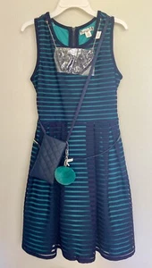 NUOVO vestito bambina occasioni speciali festa accessori borsetta collana tg 16 - Foto 1 di 8