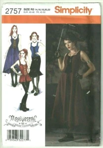 Simplicity Talla 14-22 Haunt Couture Arki Vestry Gótico Corsé Vestido Patrón de Costura - Imagen 1 de 2