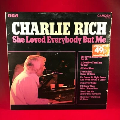 CHARLIE RICH She Loved Everybody But Me 1974 UK vinyl LP Ol' Man River record - Image 1 of 3